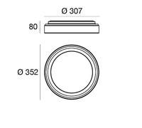 Linea Light Applique a LED Iside, nera, metallo, Ø 35 cm, IP40 Linea Light