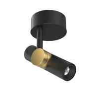 Linea Light Faretto da soffitto LED Oca, nero/oro, alluminio, 2.700 K Linea Light