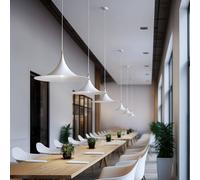 Linea Light Lampada a sospensione Morgana, bianco/nichel, metallo, Ø 48 cm, E27 Linea Light