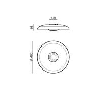 Linea Light Plafoniera LED Basin_P, bianca, metallo, Ø 48 cm Linea Light