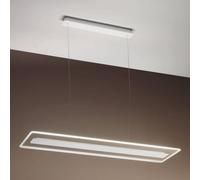 Linea Light Sospensione LED Antille, vetro rettangolare, cromo 8937