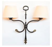 LINEA LOIRA CRUCCOLINI APPLIQUE ø 18 in ferro battuto e tela 2 luci