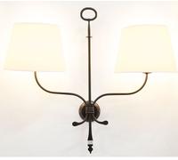 LINEA LOIRA CRUCCOLINI APPLIQUE ø 35 in ferro battuto e tela 2 luci