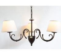 LINEA LOIRA CRUCCOLINI LAMPADARIO in ferro battuto e tela 3 luci
