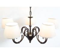 LINEA LOIRA CRUCCOLINI LAMPADARIO in ferro battuto e tela 5 luci