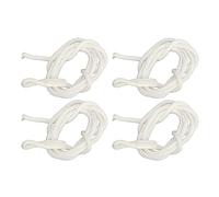 Linea Ormeggio in Poliestere Alta Resistenza, Corda Paracolpi Barca 1,5m, Set 4 Pezzi - Resistente all'Usura, Protezione Antiurto per Uso Nautico (Bianca)