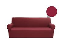 Linea oro Copridivano, Copridivano Elasticizzato, Copripoltrona, Salvadivano, Coprisofà, Copridivano Compact Unito Bordeaux 3 Posti