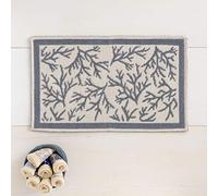 Linea oro Tappeto Sardo in Puro Cotone Corallo Grigio cm 50x80