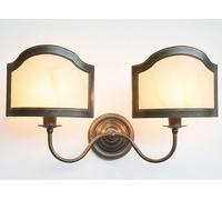 LINEA PERGAMENA CRUCCOLINI APPLIQUE cm. 50 in ottone brunito e pergamena 2 luci