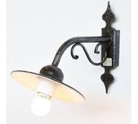 LINEA PIATTO CRUCCOLINI APPLIQUE ø 20 in ferro battuto e piatto smaltato 1 luce