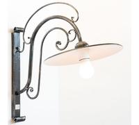LINEA PIATTO CRUCCOLINI APPLIQUE in ferro battuto e piatto smaltato 1 luce