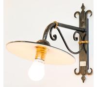 LINEA PIATTO CRUCCOLINI APPLIQUE LUX ø 27 ferro battuto e piatto smaltato 1 luce
