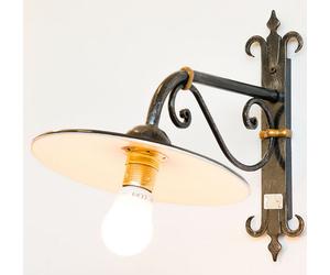 LINEA PIATTO CRUCCOLINI APPLIQUE LUX ø 27 ferro battuto e piatto smaltato 1 luce