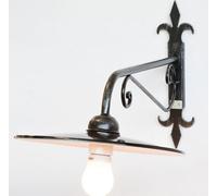 LINEA PIATTO CRUCCOLINI LAMPADA DA ESTERNO cm. 65 ferro e piatto smaltato 1 luce