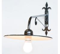 LINEA PIATTO CRUCCOLINI LAMPADA DA ESTERNO cm. 90 ferro e piatto smaltato 1 luce