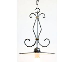 LINEA PIATTO CRUCCOLINI LAMPADARIO ø 32 ferro battuto e piatto smaltato 1 luce