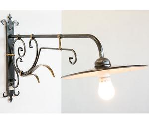 LINEA PIATTO LUX CRUCCOLINI LAMPADA ESTERNO cm 90 ferro e piatto smaltato 1 luce