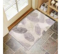 Linea Piuma Zerbino Tappeto Asciugapassi Rettangolare Zerbino Antiscivolo Stile Minimalista Per Ingresso, Interno Per Casa O Ufficio - Beige Chiaro, 45 X 75 Cmmorbido