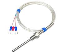 Linea PTFE del rilevatore di resistenza ad alta precisione filettata industriale in acciaio inossidabile con sonda for sensore di temperatura impermeabile PT100(PT1-8)