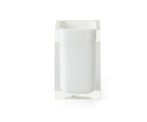 LINEA RAINBOW - BICCHIERE PORTASPAZZOLINI IN RESINA BIANCO