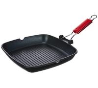 Linea Rossa Grill Bistecchiera Antiaderente Quadrata in Alluminio 28 x 28 cm per