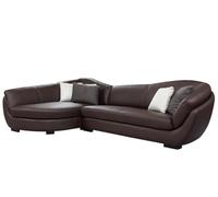 LINEA SOFA Divano angolare 5 posti Pelle di bufalo Marrone Angolo a sinistra - CAIPI