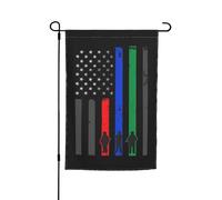 Linea sottile blu, rossa e verde da 12x18 pollici per decorazioni da giardino e da esterno