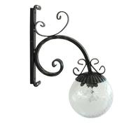 LINEA TAVERN APPLIQUE ø 20 ferro battuto vetro soffiato 1 luce esterno giardino