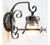 LINEA TAVERN CRUCCOLINI APPLIQUE in ferro battuto e vetro soffiato 1 luce