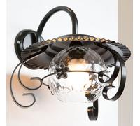 LINEA TAVERN CRUCCOLINI APPLIQUE in ferro battuto e vetro soffiato 1 luce