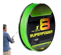 Linea treccia,Corda da a treccia verde fluorescente Super Power - 164 iarde 8 fili Percezione invisibile per la sul ghiaccio selvaggia all'aperto Acqua salata Acqua