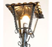 LINEA UMBRIA CRUCCOLINI LAMPIONE in ferro battuto e vetro su piantana 200 cm