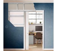 Linea Unica Controtelaio per Porta Scorrevole, 80x210 cm, Parete in Cartongesso Spessore Parete 100/125 MM Da Assemblare