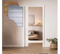 Linea Unica Controtelaio per Porta Scorrevole, 80x210 cm, Parete in Muratura con Intonaco Spessore Parete 108 MM Già Assemblata