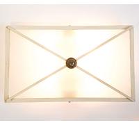 LINEA VALU’ CRUCCOLINI PLAFONIERA 50x30 in ferro battuto e vetro latte 2 luci