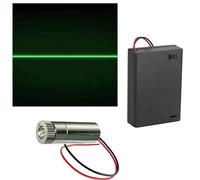 Linea Verde Laser Modulo(1pcs, 520nm), CTRICALVER Focus Regolabile Laser Testa 3-5V + 1pcs 4.5V Batterie AA Custodia Porta (Forma della sorgente luminosa: linea)