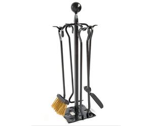 LINEA VISCONTI CRUCCOLINI SET CAMINO in ferro battuto con trespolo