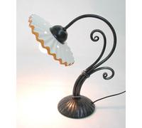 LINEA VULCANO CRUCCOLINI LAMPADA DA TAVOLO in ferro battuto e ceramica 1 luce