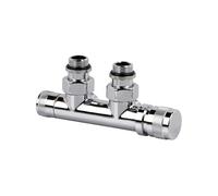 Lineabeta - Gruppo valvola e detentore Caligo 50mm Manuale Destro Ottone Cromato