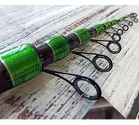Lineaeffe Canna da Pesca ARTISTIC, 8 MT, Potenza 5-25GR, Verde e Nero