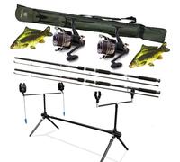 LINEAEFFE Carpa Angelo Set Top Combinato 2 Completo 2 Canne 2 Rotoli Uvm