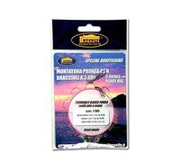 Lineaeffe Montature Terminali Pronti da Pesca Terminale 3 Ami Barca e Fondo Misura Amo 4 Bracciolo 0.35 mm Trave 0.45 mm Mare Fiume Lago