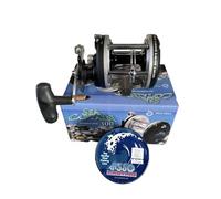 Lineaeffe Mulinello da Pesca Sea Captain 300 per Traina Trinetta e Big Game + Filo Asso Casting 1000mt 0,35