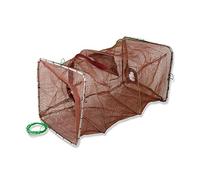 Lineaeffe - Nassa Inganno Rettangolare - La Classica Trappola per Pesci - Con Struttura a Molla Facilmente Richiudibile - Doppio Ingresso - Dimensioni 25x25x50 cm