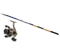 LINEAEFFE Tele Allroundcombo 3 Canna da Pesca Telescopica 3,60m/A 80g + Spinning