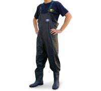Lineaeffe Waders Traspirante da Pesca Scafandro PVC Chest Black Taglia 46 Impermeabili