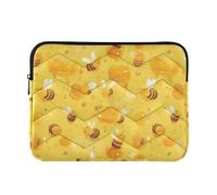 Linear Bee - Custodia liquida per computer portatile, con tasche per computer portatili, 13 pollici, 14 pollici, viaggio, lavoro, affari