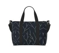 Linear Branch - Borsa da viaggio con stampa di grandi dimensioni, borsa a tracolla leggera per weekend e viaggi d'affari