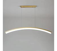 Linear Dining Room Pendant Lamp, Strip Metal Suspension Lamps with Acrylic Shade, LED Hanging Light, Kitchen Island Decorative Lighting Long Chandeliers Adjustable