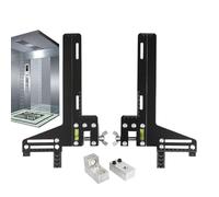 Linear Elevator Gauge - Stainless Steel Positioning Guide, 14.17x9.06x2.36 Inches Elevator Rail Calibration Guide Single Track Positioning Ruler For Lift